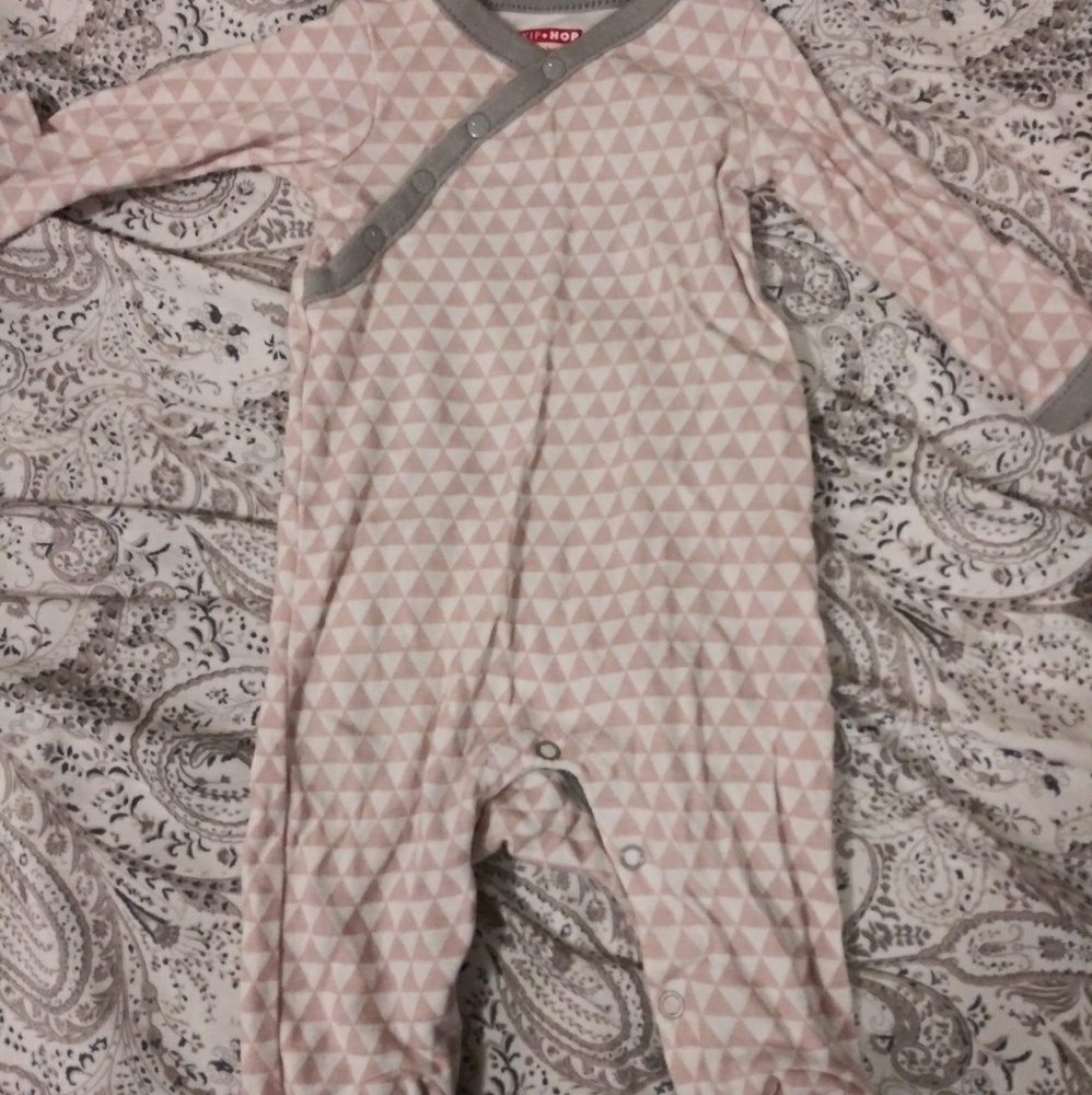 Baby girl onesie with matching undershirt